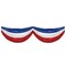 Beistle Pack of 6 Patriotic Red, White and Blue Plastic Bunting Hanging Decorations 3' x 15'